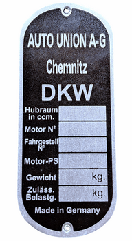 DKW tabliczka AutoUnion Chemnitz