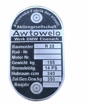 EMW R 35 Awtowelo tabliczka znaminowa