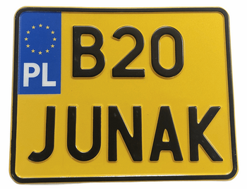 Junak B20 B 20 tablica zlotowa