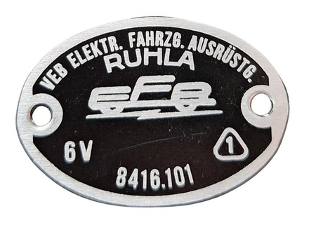 Simson Awo MZ BK/ES/RT tabliczka klakson sygnał EFR Ruhla 6V