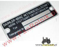 Mercedes W186 W190 inne. tabliczka znamionowa TYP/FAHRGESTELL NR.