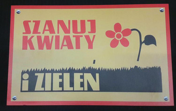 Szanuj Zieleń tablica PRL