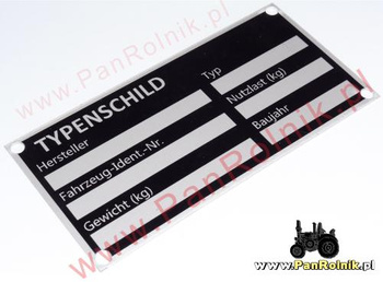 Niemiecka przyczepa przyczepka tabliczka znamionowa nr. 2