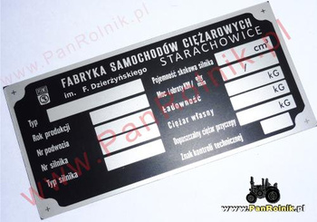 Star 266 660 tabliczka znamionowa