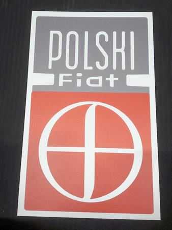 Polski Fiat 125p Logo 2 tablica PRL