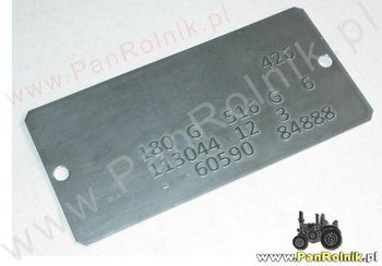 Mercedes Benz W113 tabliczka znamionowa na przedni pas (lakierowana)