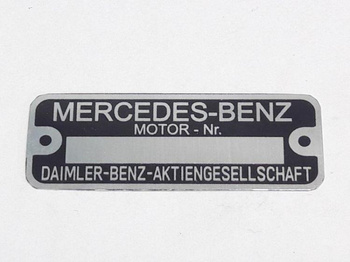 Mercedes Bemz W143 tabliczka na silnik MOTOR NR.