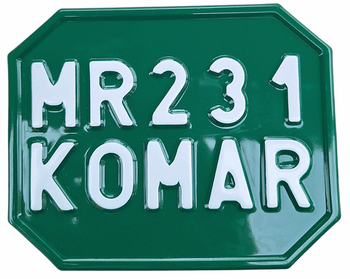 Romet  Komar MR 231 tablica zlotowa zielona
