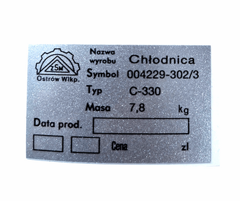 Ursus C330 C 330 naklejka znamionowa na chłodnicę chłodnica