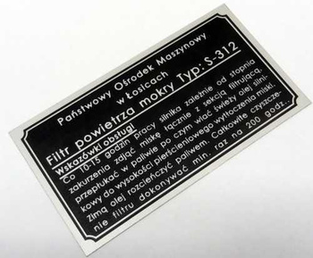Ursus C 328 C 325 tabliczka Filtr Powietrza, Łosice
