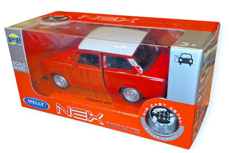 Trabant 601  Model Auta PRL czerwony skala 1:34