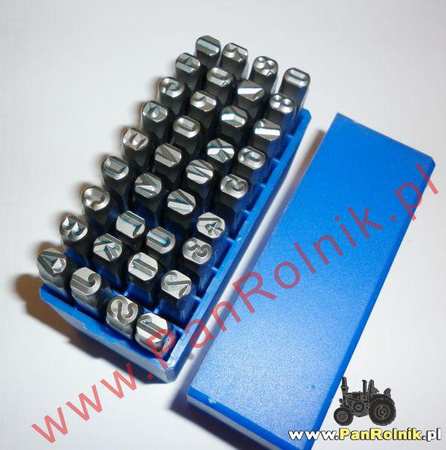 Numeratory 6 mm + 6 mm alfabet do tabliczek znamionowych