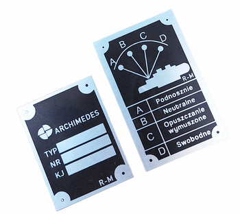 Ursus c330 tabliczka na rozdzielacz hydrauliczny