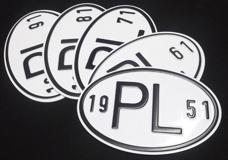 Tablica aluminiowa rok PL z rocznikiem