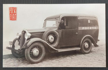 Polski Fiat 508 poczta tablica PRL