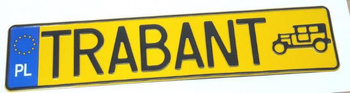Trabant tablica zlotowa kolekcjonerska