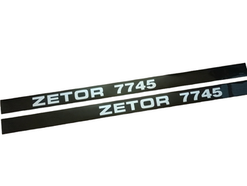Zetor 7745 naklejki naklejka napis emblemat na maskę