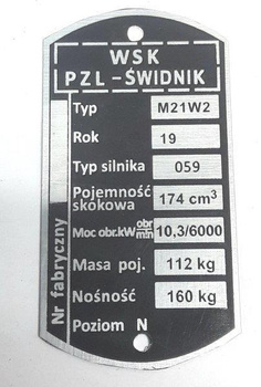 WSK 175 M21W2 M 21 W2 (silnik 059)