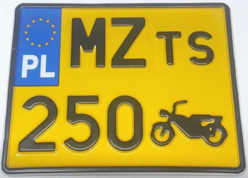 MZ TS 250 tablica zlotowa kolekcjonerska