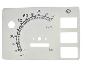 Simson SR50 SR 50 Cyferblat tarczka licznika biały aluminiowy