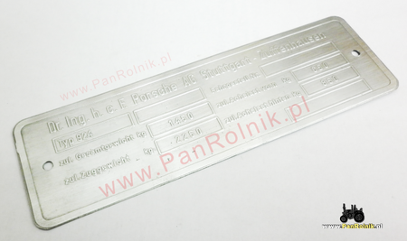 Porsche 924 tabliczka znamionowa