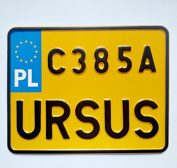 Ursus C 385A C385 A tablica zlotowa kolekcjonerska