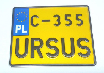 Ursus C355 C 355 tablica zlotowa kolekcjonerska