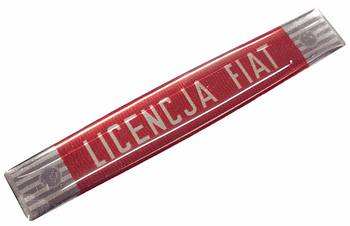 Fiat !125p naklejka żelowa Licencja Fiat