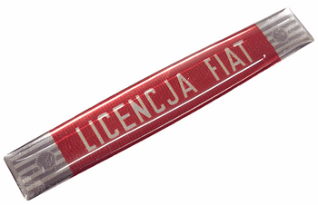 Polski Fita 125p naklejka żelowa Licencja Fiat