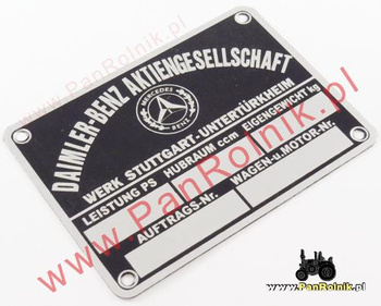 Mercedes W143 (Daimler Benz) tabliczka znamionowa nr. 2