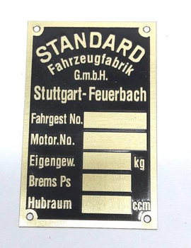 Standard (Stuttgart-Feuerbach)tabliczka znamionowa