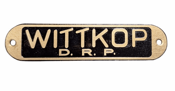 Wittkop DRP tabliczka znamionowa na siedzisko mosiądz