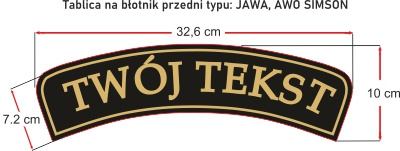 M72 tablica na przedni błotnik z napisem