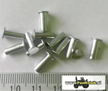 Nit 3 mm x 10 mm nity aluminiowe do tabliczki znamionowej