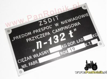 Niewiadów N 132 t tabliczka znamionowa