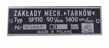 Ursus C328 C330  tabliczka znamionowa kompresor sprężarka powietrza