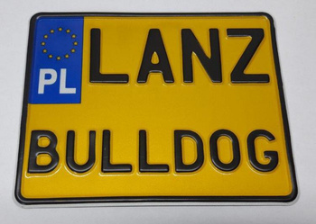 Lanz Bulldog tablica zlotowa kolekcjonerska