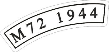 M72 1957  tablica na przedni błotnik