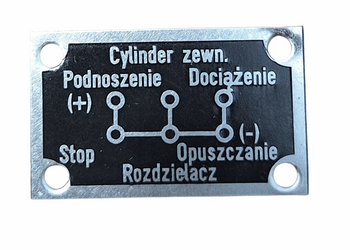 Ursus C325 C328 rozdzielacz hydrauliczny tabliczka znamionowa