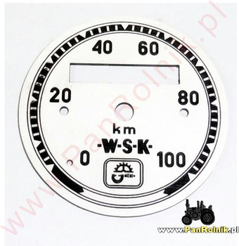 WSK 125, M06, -B1, -Z, -Z2 biały cyferblat tarcza do licznika 100 km/h