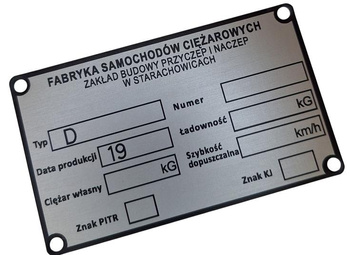 Sanok/Autosan D 44 B (przyczepa) tabliczka znamionowa