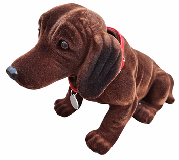 Piesek z kiwającą głową AZOR ciemno brązowy