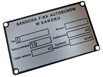 Sanok/Autosan D 34 (przyczepa) tabliczka znamionowa