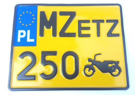 MZ ETZ 250 Tablica zlotowa kolekcjonerska