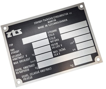 ZTS tabliczka znamionowa uniwersalna