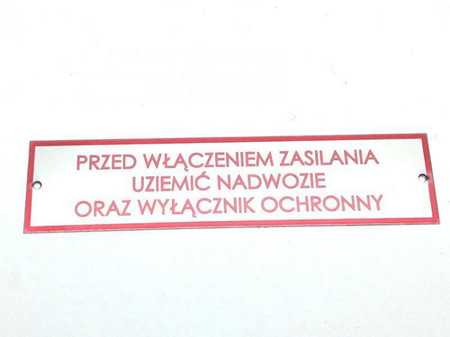 Uaz 469 tabliczka informacyjna