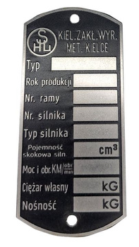 SHL M17 M 17 Gazela tabliczka znamionowa 1969