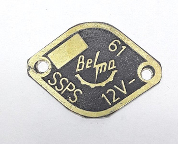 Belma SSPS 12 V mosiądz, tabliczka sygnału