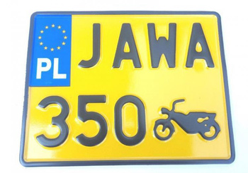 JAWA 350 Tablica zlotowa kolekcjonerska