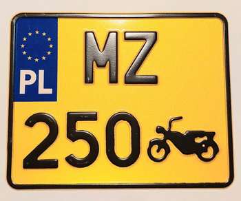 MZ 250 tablica zlotowa kolekcjonerska